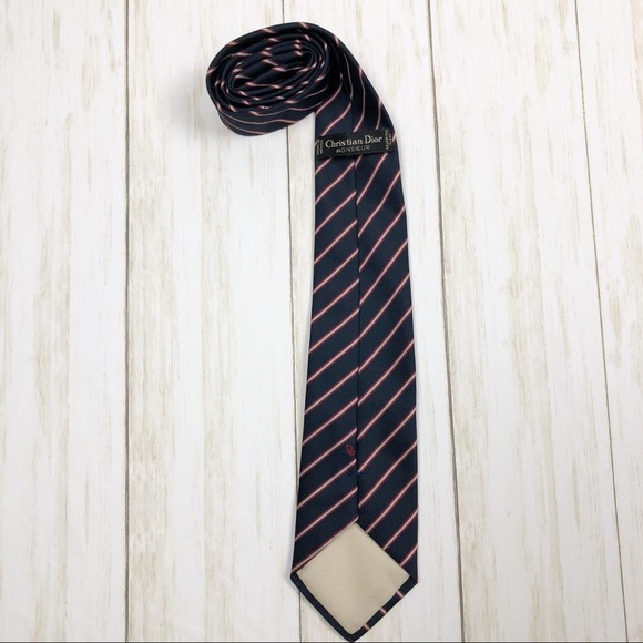 Christian Dior blue and red tie - Picture 3 of 5